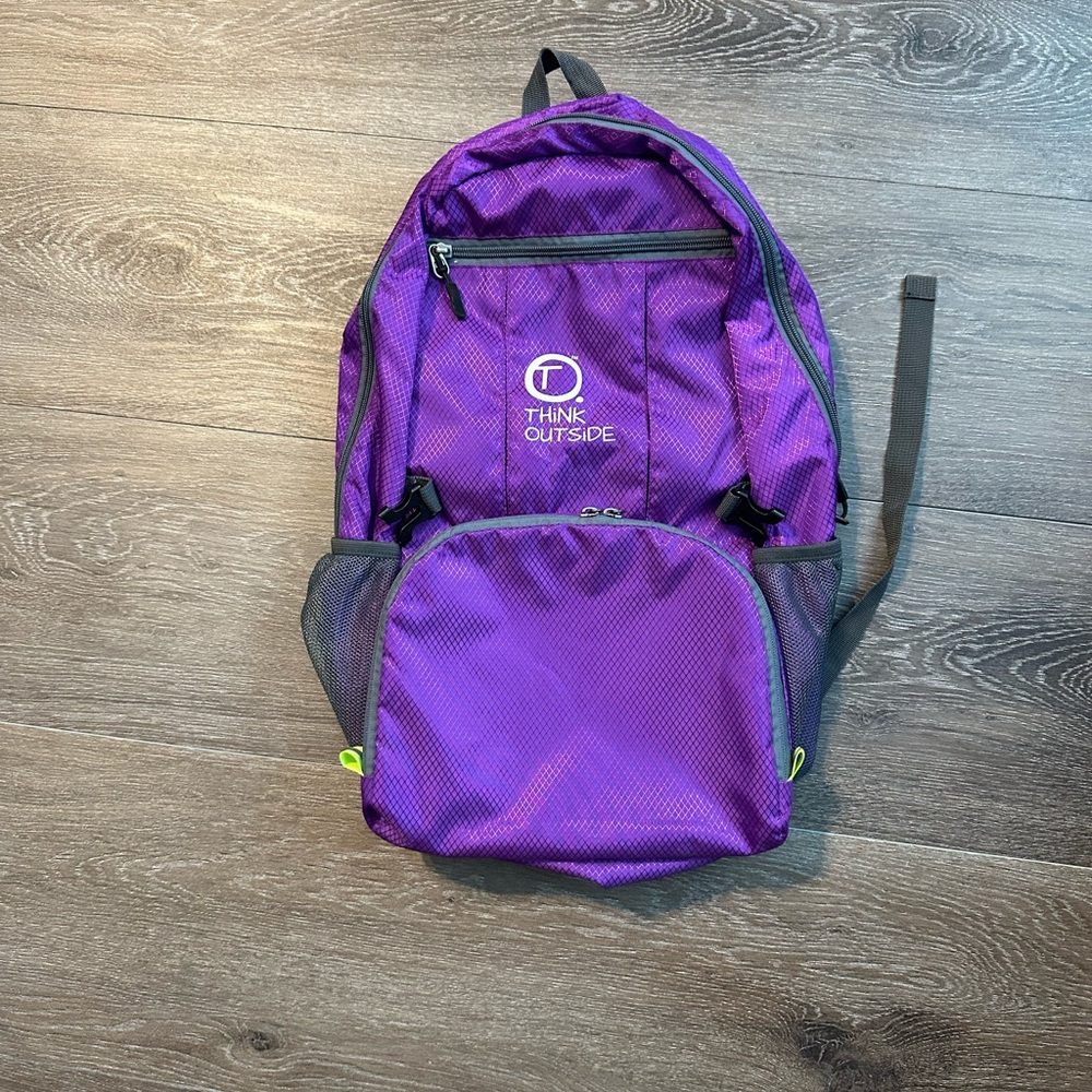 Purple Think Outside Outdoor Hiking Backpack
